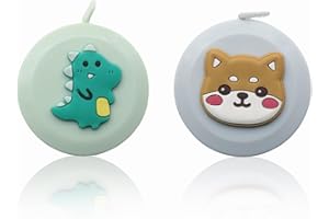 FAMIDIQGO Lot de 2 rubans de mesure rétractables - Dinosaure + Shiba Inu - Pour mesurer la longueur, la poitrine, la taille, etc. - 150 cm