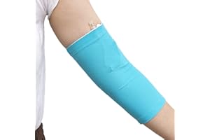 MENURSY Protector de manga de línea PICC para brazo, codo, transpirable, suministros para circunferencia de brazo, 10.4-11.8 pulgadas, color cian (M)