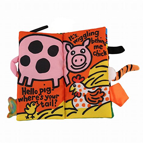 Lalang Animal Tails Cloth Book Baby Development Toy Books Learning Education Books (farm)