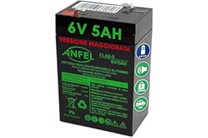 ANFEL COMPATIBILE FIAMM Batteria ricaricabile da cambio per auto, quad o moto per bambini 6V 4 5Ah