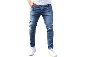 Oanviso Vaqueros Rasgados de Hombre Skinny Denim Jeans Hip Hop Slim Fit Pantalone Casuales Elasticos Agujero Pantalón Jeans Largo Hombre Vaqueros Ajustados