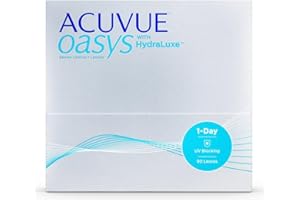ACUVUE® OASYS 1-DAY con tecnología HydraLuxe™ - Reemplazo Diario - protección UV - 90 lentes