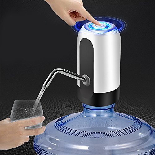 Preisvergleich Produktbild Portable Wireless Universal Electric automatisch Wasserpumpe Trinkwasserpumpe Wasserspender Pumpe Fit für die meisten Wasserfass(0.99 / 1.1 / 1.65 / 2.2 / 2.48 / 3.3 / 4.16 UK Gallon),USB Android Ladeanschluss,Farbe(Schwarz oder Weiß)wird nach dem Zufallsprinzip versandt
