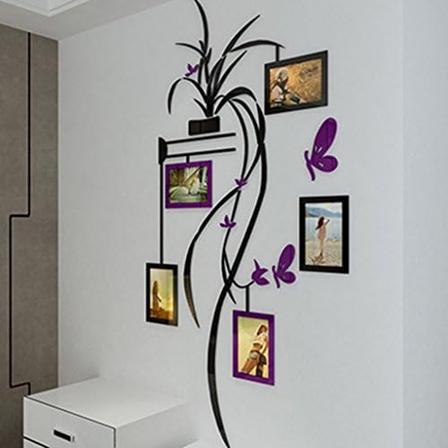 LBZPQ LYTSM® Photo Wall, 3D Acrylic Three-dimensional Wall Sticker bedroom Photo frame Creative Group photos Children's room decoration Wall Decor (Color : #2, Size : 96.6*190.4cm)