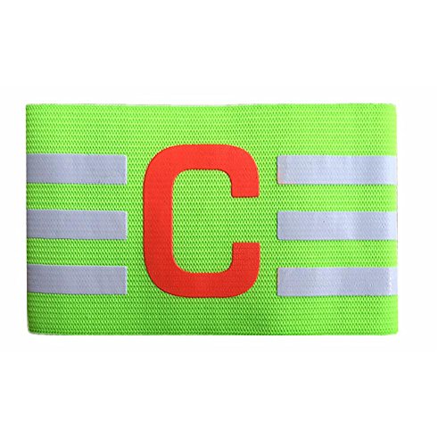 Kinbelle Soccer Brassards Multi Couleur Réglable de Football Capitaine Brassard, Green