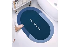 Cortina Pack of 1 Quick Dry Water Absorbing Rectangular Silicon Floor Mat | Anti-Skid & Non-Slip Cushion Doormat for Home, Ki