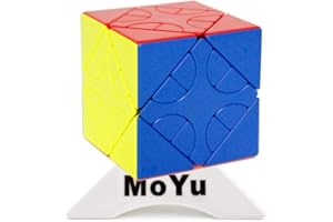 Oostifun MoYu MoFang JiaoShi Meilong HunYuan Cubo Giratorio Oblicuo HunYuan Skewb Puzzles Cubo Multicolor con un trípode de Cubo (Style-2)