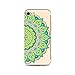 Produktbild KSHOP Schutzhülle iphone 6 plus /iphone 6s plus 5.5" Hülle Schale Etui TPU Silikon Transparent Hardcase,3D Kreative Hülle Case Dynamisch Treibsand Flüssige Fließend Sparkle Klar Hart Plastik Tasche Kristall Handytasche Rückseite - Mandala Design Pfauenfedern