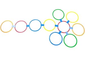 Masyrt Koordinationsringe, Gymnastikreifen, Sportringe, Set mit 10 Reifen, Mehrfarbige Gymnastikreifen und Erwachsene, Gility-Ringe das Training Im Sport mit Tasche