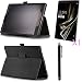 Produktbild Linyuan Stabile Qualität Stylish Black PU Stand Cover+1x LCD Film+Pen fur ASUS Zenpad 3S 10 Z500M Tablet