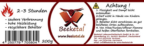 Beeketal Brennpaste – 6 x 200g Sicherheitsbrennpaste Dosen, ca. 2-3 Std Brenndauer pro Dose (wiederverschließbar), Sicherheitsgel auf Ethanolbasis, sauber und geruchlos, ideal für z.B. Fondue oder Chafing Dish Speisewärmer – 6er Pack (6 x 200g Dosen) - 4