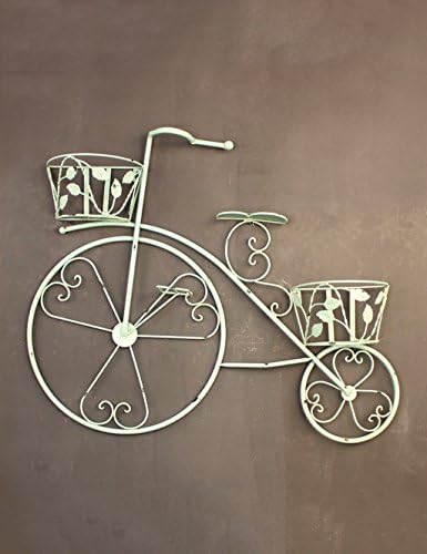 flower pot shelf Retro Iron Bicycle Shape Decoration Flower Rack Flower Baskets Wall-mounted On The Wall Hanging Balcony Multilayer Flower Rack plant stand ( Color : A )