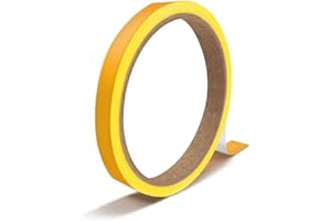 GREENSTIK MATERIALS 6mm x 10m Self Adhesive Coloured Vinyl Pinstripes Car, Vehicle Graphics & Detailing (Pinstripe Yellow 6mm)