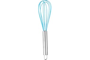 Aruicheng Whisk Silicone Whisk Hand Whisk Kitchen Mini Whisk Non-Stick Whisks for Cooking Egg Beater Perfect for Blending, Whisking, Beating, Frothing & Stirring, 9.1 inch