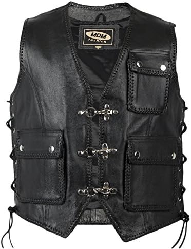 Biker jacket Vest Leather extra-large Black