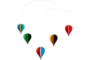 Flensted Mobiles Balloon 5 Mobile, Stahl, Mehrfarbig, 53x62 cm