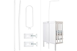 ‎BABYKAJO Babykajo Betthimmel Stange - Montierbare Himmelstange für Babybetten. Gestell aus Metall für Babybett Himmel Jungen und Mädchen - Gestell ohne Betthimmel.