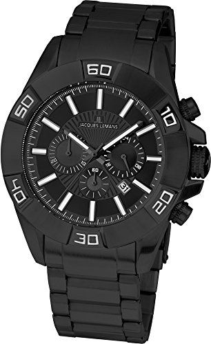 Jacques Lemans Herren-Armbanduhr Liverpool Analog Quarz Edelstahl beschichtet 1-1808J Jacques Lemans Herren-Armbanduhr Liverpool Analog Quarz Edelstahl beschichtet 1-1808J