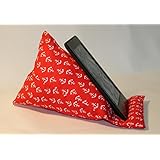 Lesekissen | Lesestütze | Sitzsack | passend für alle E-Book-Reader | Anker rot weiß