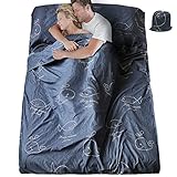 SueH Design Doublure de Sac de Couchage 230 x 180 cm | Sac de Couchage d'Été Léger pour Adultes | Utilisé dans Les Hôtels, Auberges, Motel et Le Plein Air | avec Ouverture à Fermeture Éclair à la Fin