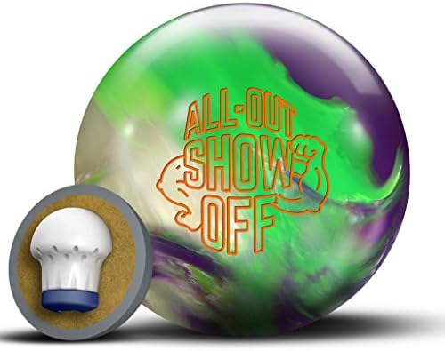 Roto Grip All Out Show Off Bowling Ball- Purple/Neon Green/White (10 lb)