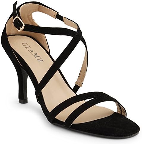 Womens Ladies Mid Low High Heel Strappy Crossover Party Wedding Prom Sandals Shoes UK Sizes 3 4 5 6 7 8