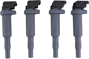 YSIMEE Lot de 4 bobines d'allumage de rechange pour série 3 E90 E91 E92 E93 316 318 320 N43 N46 Remplace 12137559842 Bougie d'allumage Module d'allumage Bobine d'allumage Bobine d'allumage Bobine d'allumage