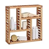 Cleverer Stauraum: Das Regal besitzt 5 verschiedene Fächer in unterschiedlichen Größen, um die verschiedensten Gegenstände des Haushalts unterzubringen