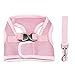 Produktbild Contever® Verstellbar Rückseite Clip Harness Hundegeschirr Welpengeschirr Softgeschirr Brustgeschirr Halsbänder mit Leine (L: Brustumfang 34-38cm)-Rosa