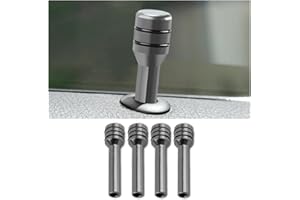 JNNJ 4 Pezzi Manopole Di Bloccaggio Della Porta Dell'auto, Camion Interno Porta Serrature Pin Lega Di Alluminio, Accessori per Interni Auto Serratura Della Portiera Dell'auto(Grigio)
