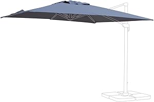 Alice's Garden sweeek - Lona Gris de Recambio para Sombrilla de jardín 3x3 m