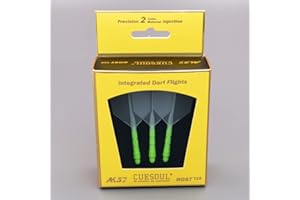 CUESOUL Rost T19 Arbre de fléchettes intégré et Vols en Forme de Grande Aile, Lot de 3