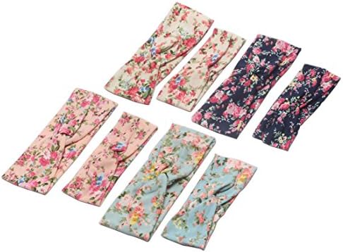 Kolamom Parent Child Headbands Baby and Mom Hair Bands Toddler Hair Accessories Infant Head Wrap Elastic Turban Headwear 4 Packs per Set (8 Pcs) (1)