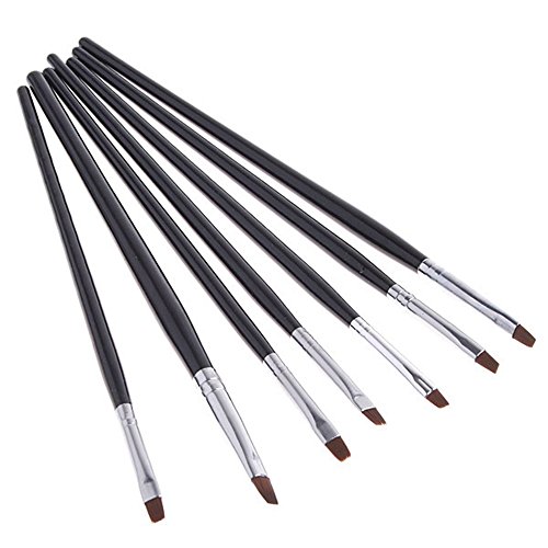 Longwithin 7Pc Acrylic Nail Art Design Painting Tool Pen Polish Brush Set