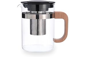 Quid Tubin Théière en verre filtre inox 0,8 l bore non compatible micro-ondes recyclable