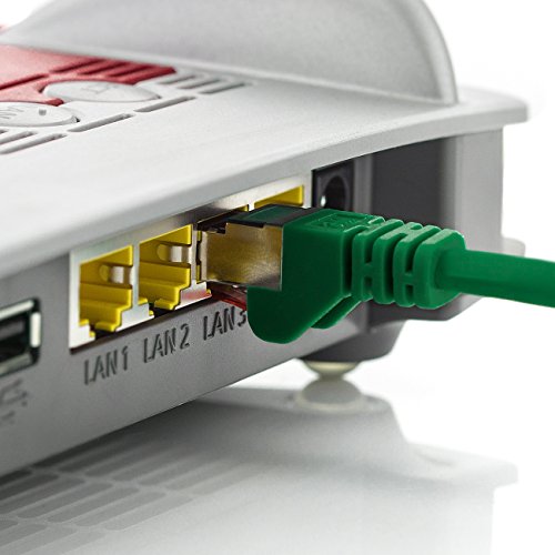 deleyCON 1,5m CAT6 Patchkabel – S-FTP PIMF – CAT-6 Netzwerkkabel / Ethernetkabel doppelt geschirmt – vergoldete Kontaktflächen – Grün - 5