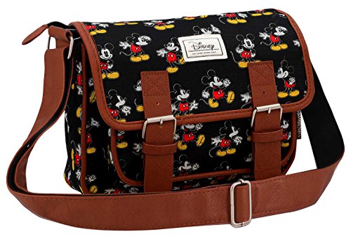 Disney Classic Mickey Moving Sac bandoulière, 26 cm, Noir (Negro)