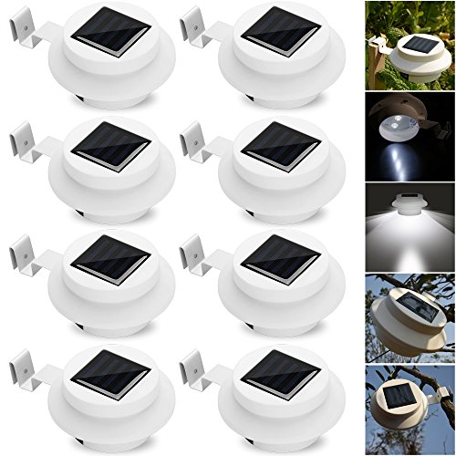 8x LED Solarlampe Wandleuchte Solarleuchte Außenleuchte Gartenleuchte Zaunleuchte Lampe
