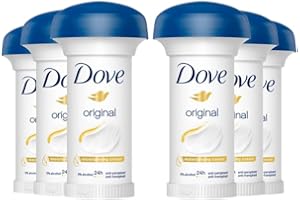 ALFANOVA Dove Original Anti-Perspirant Deodorant Cream, 24-Hour Sweat and Odor Protection, 50ml, Moisturizing and Gentle on Sensitive Skin, Long-Lasting Freshness, Pack of 6