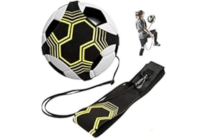 BJ-SHOP Kit per l'Allenamentov,Pallone Calcio Soccer Solo Skill Practice Universal Fits # 3# 4# 5 Palloni per bambini Adulti