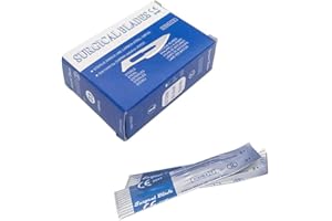 ABMRO 100pcs Lames Chirurgicales Médicales Stériles #23 Pour Le Toilettage Dentaire | Fabrication De Cartes Artisanales | Cutter Podologie Dentaire