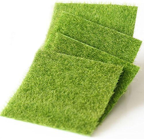 SiFREE Artificial Grass - Miniature Handicraft Figurine Grass Garden Ornament Faux Flower Plant Artificial Turf 15x15cm/30x30cm