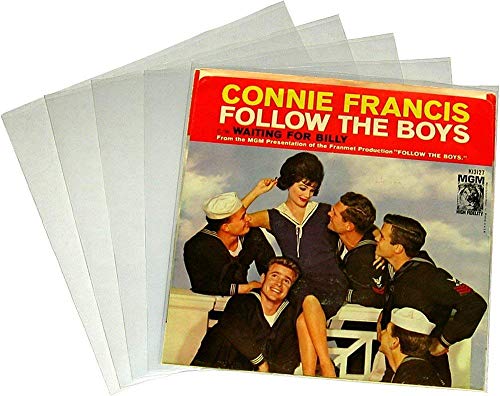 100 Fundas Blandas DE PLASTICO para Discos DE Vinilo Singles 7