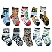 TOOGOO(R) Toddler Baby Cartoon Patterns Cotton Socks Kids Anti-slip Sole Cute Socks