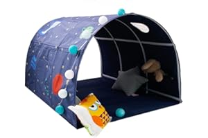HI SUYI Children's Cabin Bed Tunnel Tent for 90-100cm in Width Loft Bed Bunk Tent,Fabric, Blue, Single