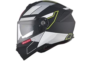DOBLE XX MT Helmet Casco Abatible Genesis Talla L (59/60) Modelo Talo Negro Mate Y Fluor con homologacion 22.06