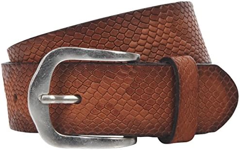 LINDENMANN The Art of Belt Womens Leather Belt / Womens full grain leather belt, cognac, Größe / Size:90, Farbe / Color:brown