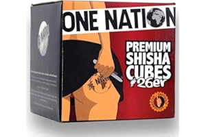 ONE Nation | 4 KG | Shisha Kohle Naturkohle aus 100% Kokosnuss - bis zu 120 Minuten Brenndauer | Starke Hitze | Plus Lädla Juice Sticker