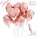 Produktbild 10 Folienballon 18 Zoll Ballons Roségold Herz Aufblasbare Luftballons Hochzeit Rose Gold für Geburtstag, Brautdusche, Baby-Dusche, Hochzeit Party Dekoration Muttertag Dekoration,Abschlussball (45cm)