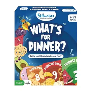 Skillmatics Card Game : Whats for Dinner | Gifts for Ages 7 and Up | Super Fun Strategy & Memory Game for Family Game Night, Multicolor, Small